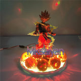 Goku Super Saiyan Lamp: Dragon Ball Z Action Figures & Crystal Balls Set