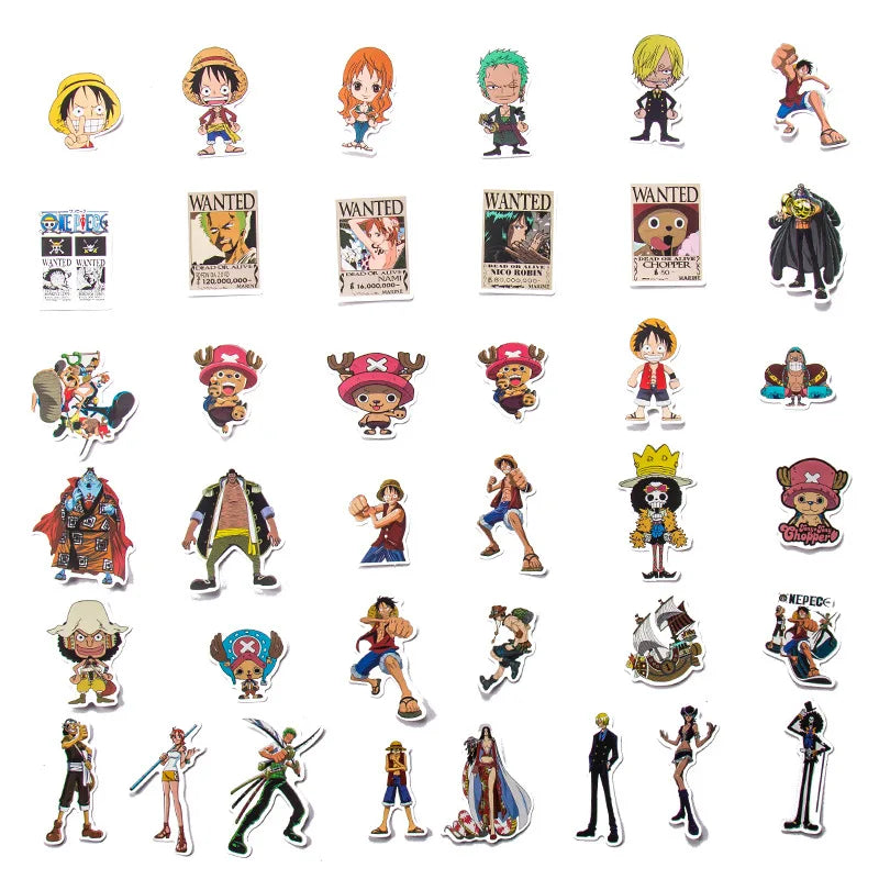Ultimate Luffy Sticker Collection: Anime Decals for Notebook, Motorcycle, Skateboard, and More!