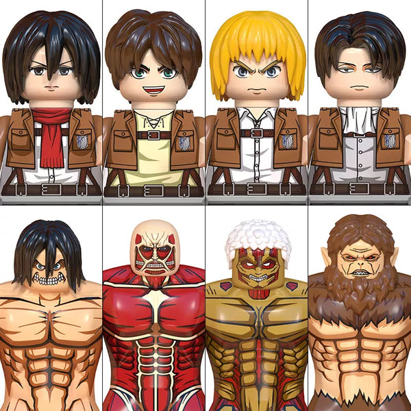 Giant Attack on Titan Brick Action Figures: Build Your Own Adventure with Levi, Eren, Mikasa & Annie!