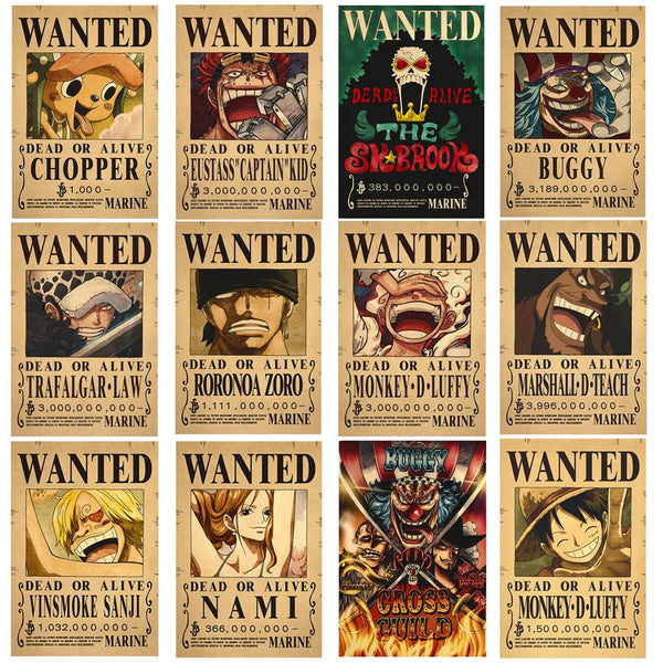 One Piece Vintage Bounty: Luffy Wanted Poster Set