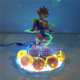 Goku Super Saiyan Lamp: Dragon Ball Z Action Figures & Crystal Balls Set