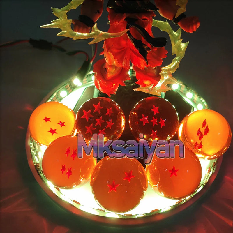 Goku Super Saiyan Lamp: Dragon Ball Z Action Figures & Crystal Balls Set