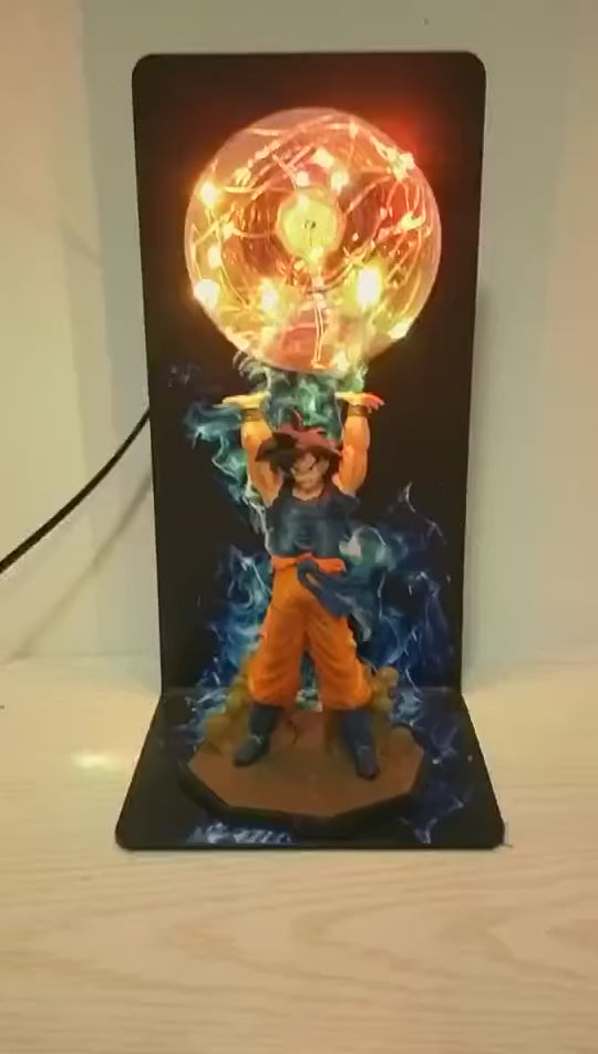 Dragon Ball Z Ultra Instinct Son Goku LED DIY Lamp: Action Figure Bedroom Decor